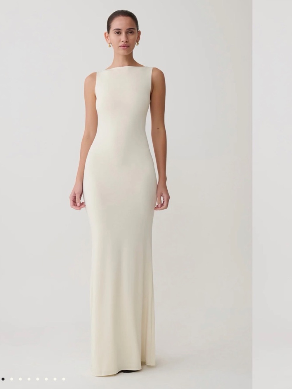 MESHKI Tarna
Sleeveless Slinky Maxi Dress - Bone